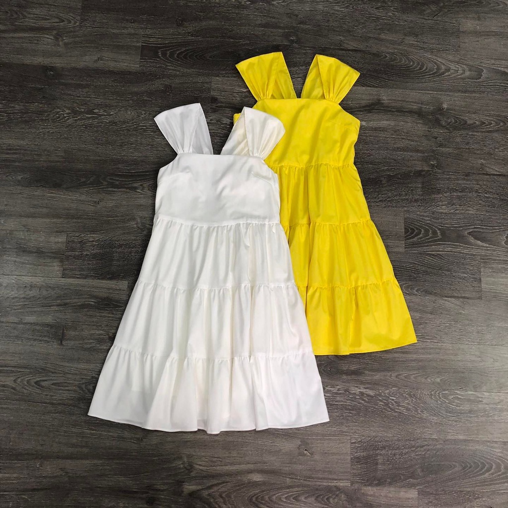 đầm babydoll hai dây xòe tầng
