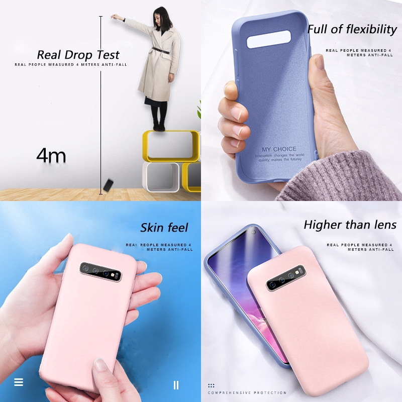 Ốp điện thoại bằng silicon mềm màu trơn cho SAMSUNG GALAXY S9 S8 PLUS S10E