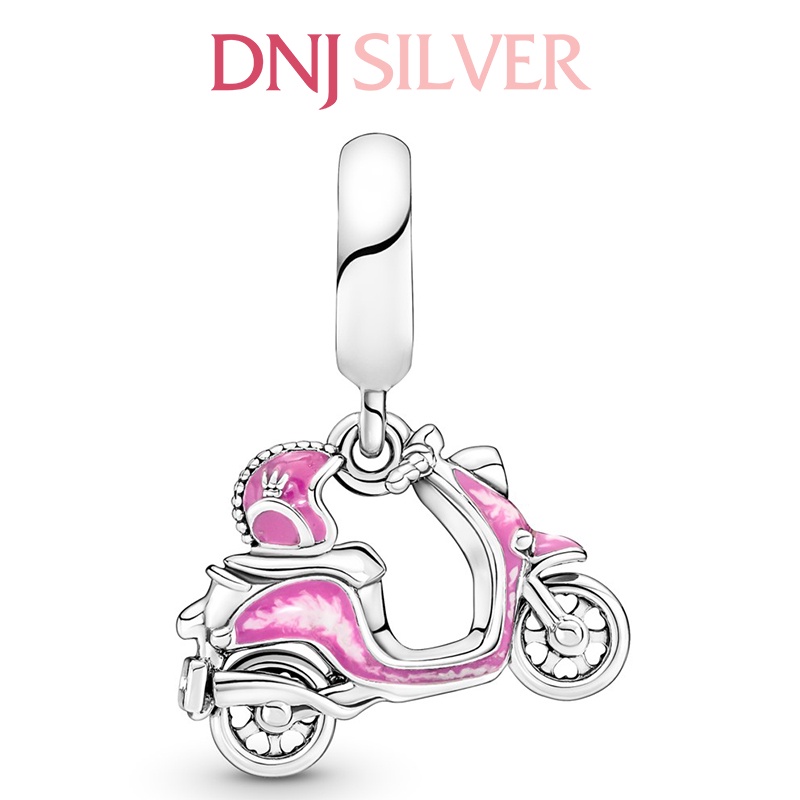 [Hàng cao cấp] Charm bạc 925 cao cấp, hàng chuẩn bạc - Charm Pink Scooter thích hợp để mix vòng tay charm - DN098
