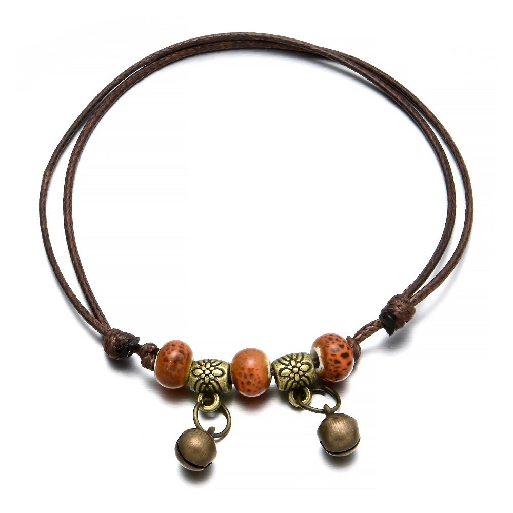 Lắc Chân Đính Hạt Và Chuông Thời Trang Đi Biển Cho Nữ Mua 1 Tặng 1