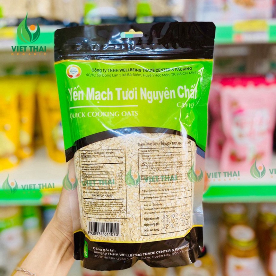 Yến Mạch Úc Tươi 1Kg - 500g Cán Dẹt Cán Vỡ Well Being Giảm Cân FREESHIP Yến Mạch Giảm Cân Hữu Cơ Cho Bé Ăn Dặm