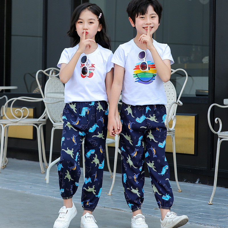 Quần Dài Ống Rộng Chất Liệu Cotton Thời Trang Xuân Thu Cho Bé 100-150cm