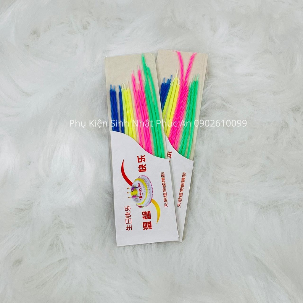 Nến chân dài ( 1 hộp 45 lốc ) trang trí bánh kem sinh nhật happy birthday