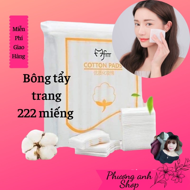BÔNG TẨY TRANG LOẠI 222 MIẾNG VUÔNG- Phương anh shop