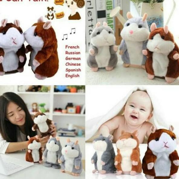 Đồ Chơi Hamster Nói Chuyển Động Có Thể Chuyển Động Ghi Âm Đồ Chơi Quà Tặng Cho Bé