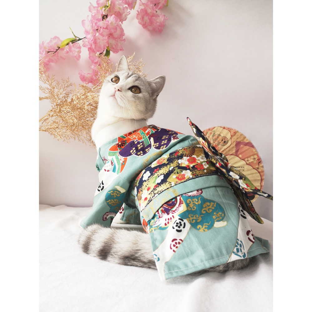 Quần áo Kimono- áo cho chó mèo- Phong cách Nhật Bản