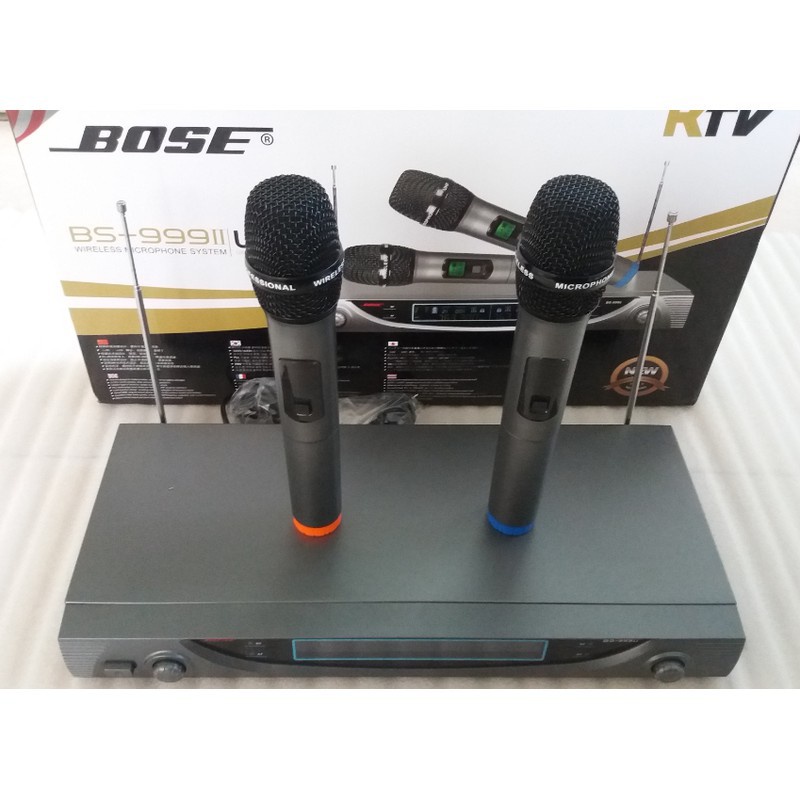Micro không dây hát karaoke BS 999ii - mic ko dây chính hãng BH 12 tháng