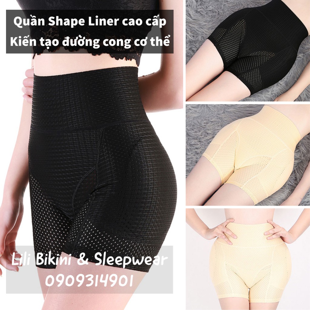 (Hàng chuẩn có bigsize) Quần gen bụng, độn mông, độn hông Shape Liner thế hệ mới xuất Nhật cao cấp