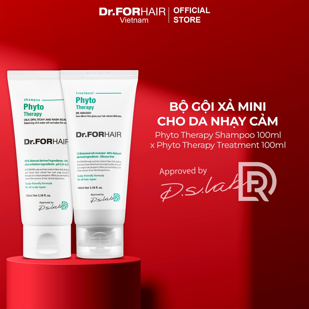 Combo Dầu Gội Và Dầu Xả Cho Da Nhạy Cảm Dr.FORHAIR Hàn Quốc Phyto Therapy 100ml