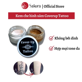 Kem che khuyết điểm hình xăm SakuraTape chống nước, che hình xăm đậm màu CX001 20g/30g
