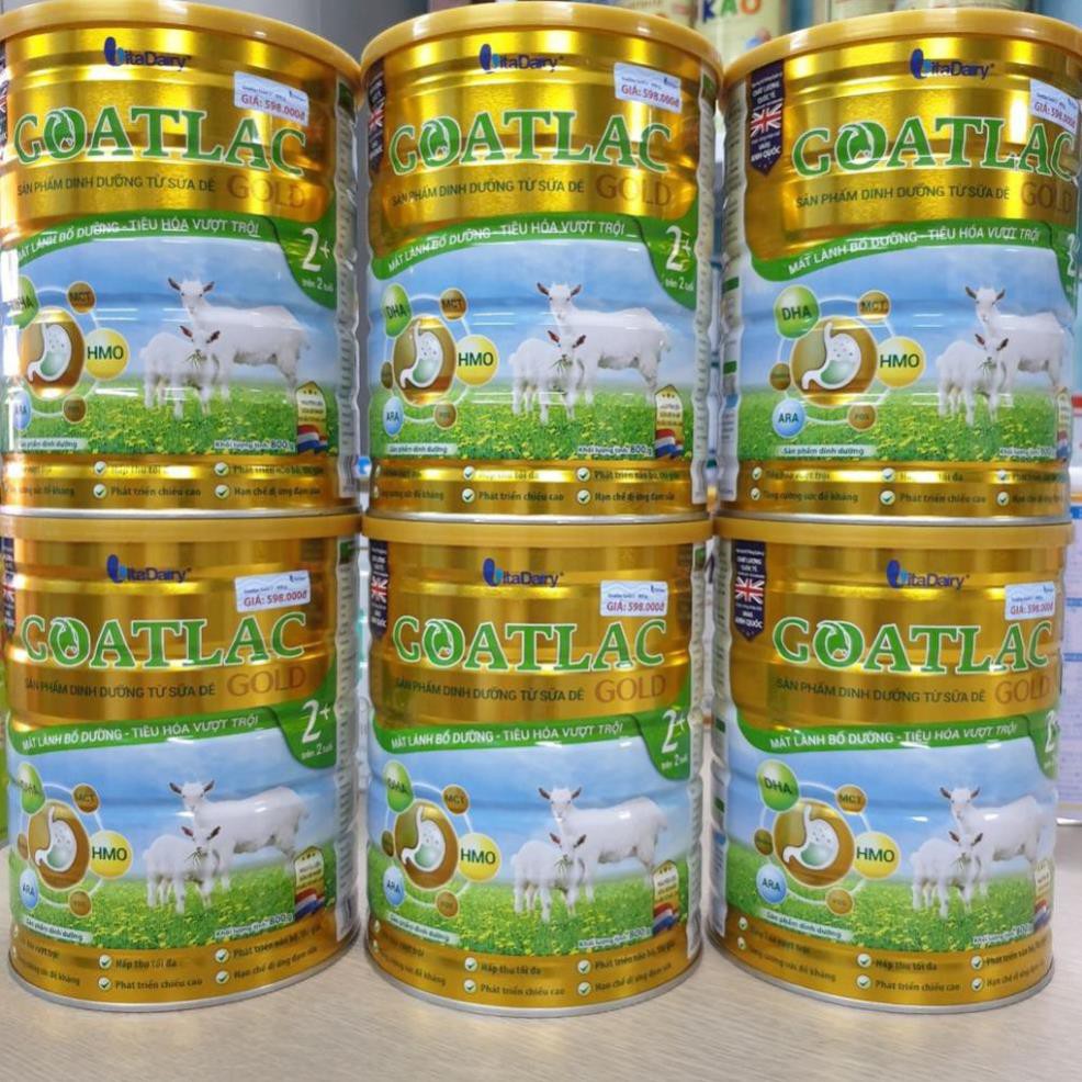 [Mã 267FMCGSALE giảm 8% đơn 500K] Sữa dê GOATLAC GOLD đủ số 0+, 1+, 2+, BA mẫu mới lon 800g Date mới 2023