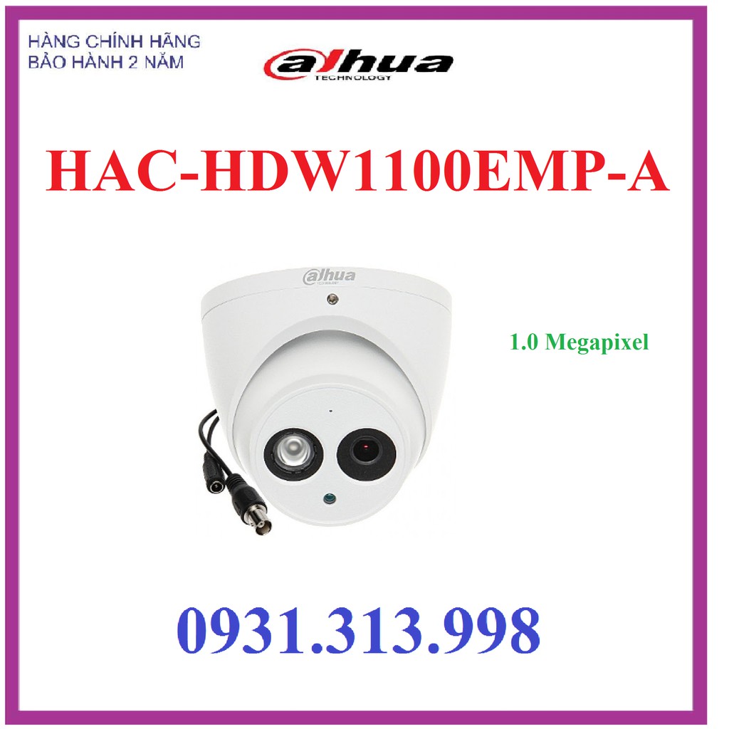 Camera Dahua DH-HAC-HDW1100EMP-A 1.0 Megapixel