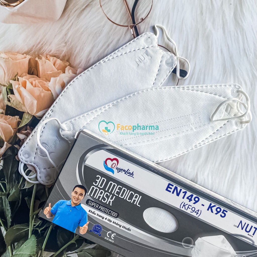 Khẩu trang KF94 4D Hàn Quốc chính hãng NUT kháng khuẩn chống bụi mịn NUTKF94O