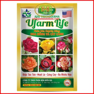 Phân bón hoa hồng nhiều hoa 1kg mượt lá, tậu tán, cứng cây, ra nhiều hoa