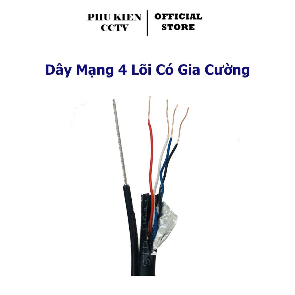 Dây mạng 4 lõi đồng có gia cường lẻ (1m)