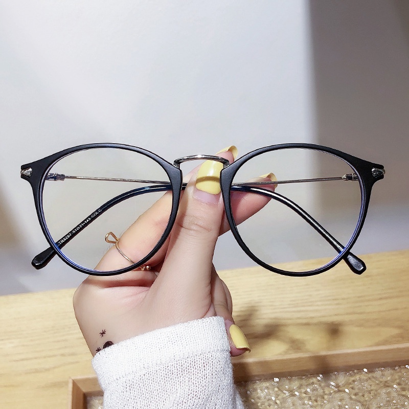 Mắt kính nam nữ VIENDO gọng tròn chống ánh sáng xanh thời trang Hàn Quốc 0~6.0 độ (cắt độ cận theo yêu cầu)