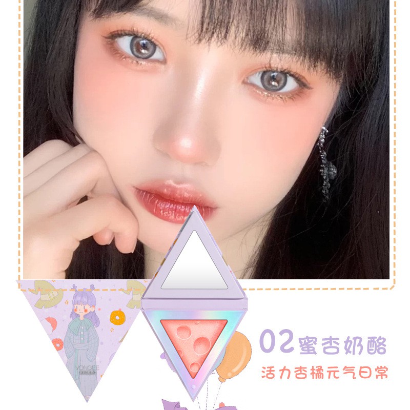 🌈🍓🍭 Phấn Má Hồng Tam Giác Bắt Sáng Kiêm Phấn Mắt Vongee Format Xinh Lắm Luôn - Y262 | BigBuy360 - bigbuy360.vn