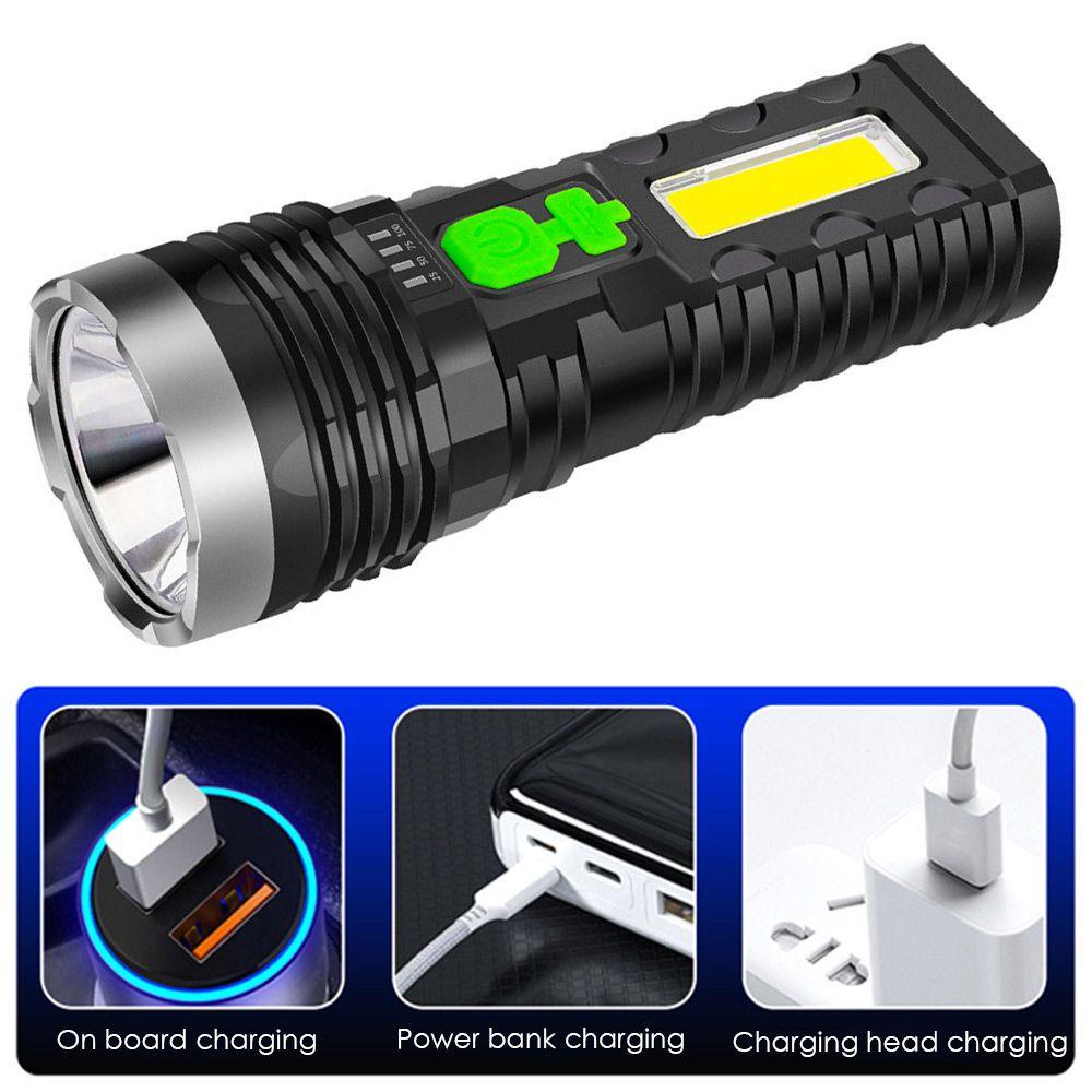 Đèn Pin Năng Lượng Mặt Trời Mini Siêu Sáng SHOUKEY COB 18650