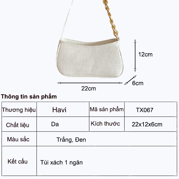 Túi Xách Nữ Đẹp, Đeo Chéo, Đeo Vai, Xách Tay Đi Chơi, Đi Làm Thời Trang Cao Cấp Havi TX067
