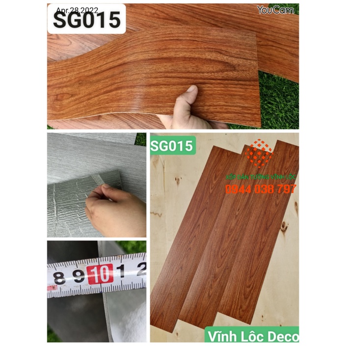Sàn Nhựa Giả Gỗ, Có Sẵng Keo Tự Dán, Tự Thi Công Dễ Dàng