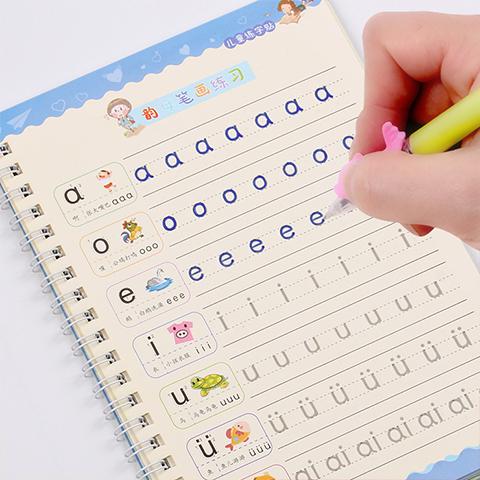 Bộ 3 Vở Tô Màu Tập Viết Tự Xóa Thần Kỳ Cho Bé - Tặng Kèm Bút Viết