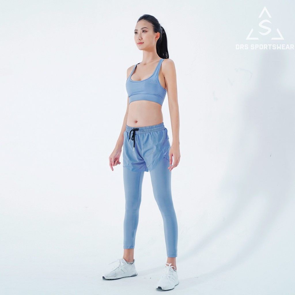 Quần thể thao nữ legging DRN07, quần tập gym nữ 2 lớp, với lớp trong thun lạnh ống dài, lớp ngoài lớp sóc DRS | BigBuy360 - bigbuy360.vn
