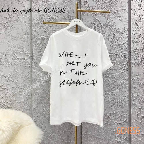 [Mã FAMAYWA giảm 10K đơn 50K] Áo Thun Nữ Goness In Chữ Cá Tính Nữ Phông Suông Cotton 100% Co giãn Thoáng Mát AP03 | BigBuy360 - bigbuy360.vn
