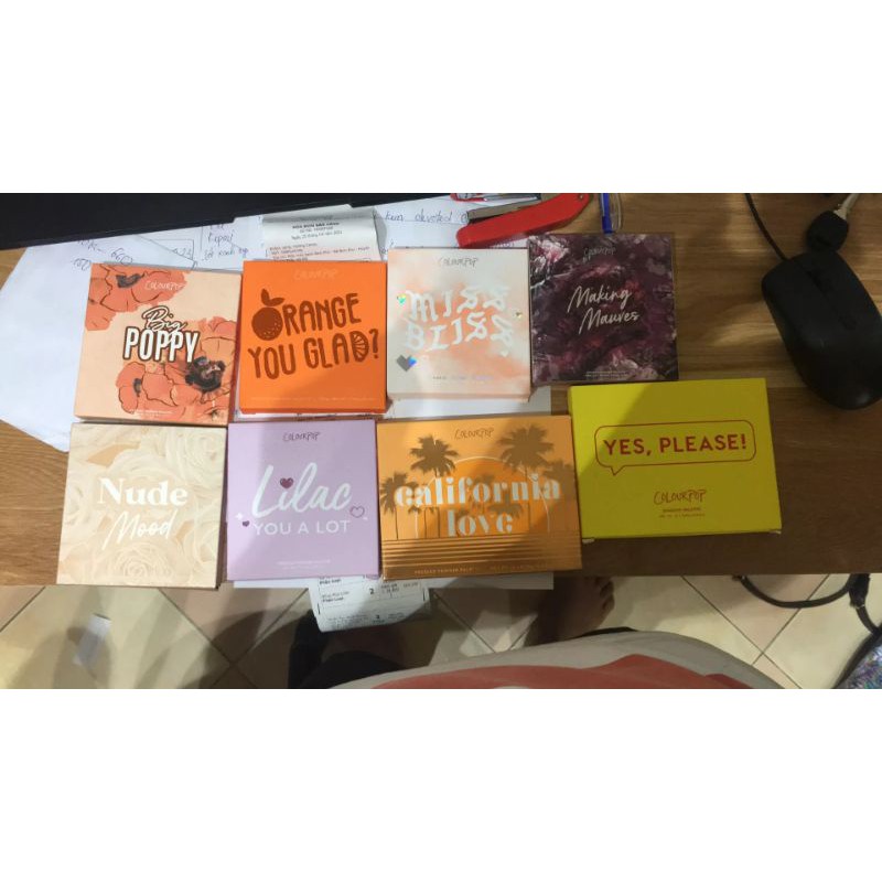 Bảng phấn mắt Colorpop 9 ô Orange you glad/Baby got peach/Big poppy/Miss bliss/Making mauves/Lilac/Nude mood