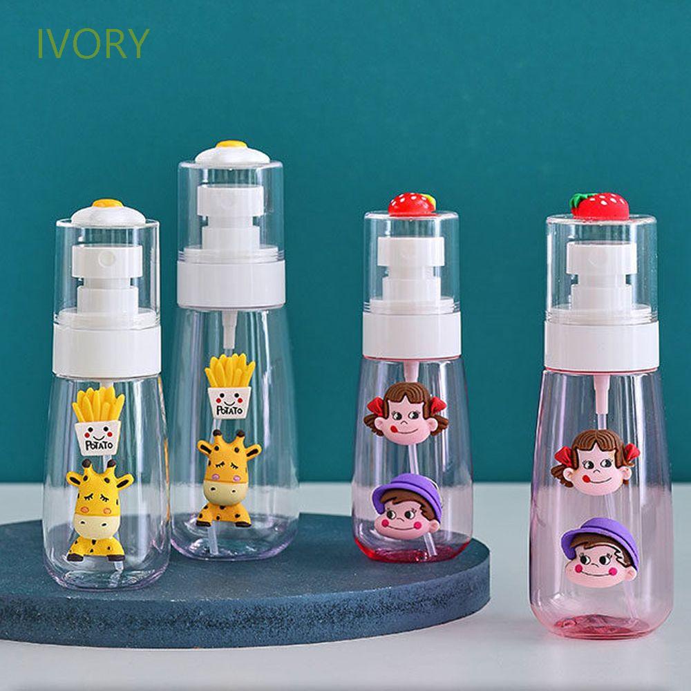 [Hàng mới về] Chai rỗng dạng xịt họa tiết hoạt hình tróng suốt 60ml/100ML tiện lợi