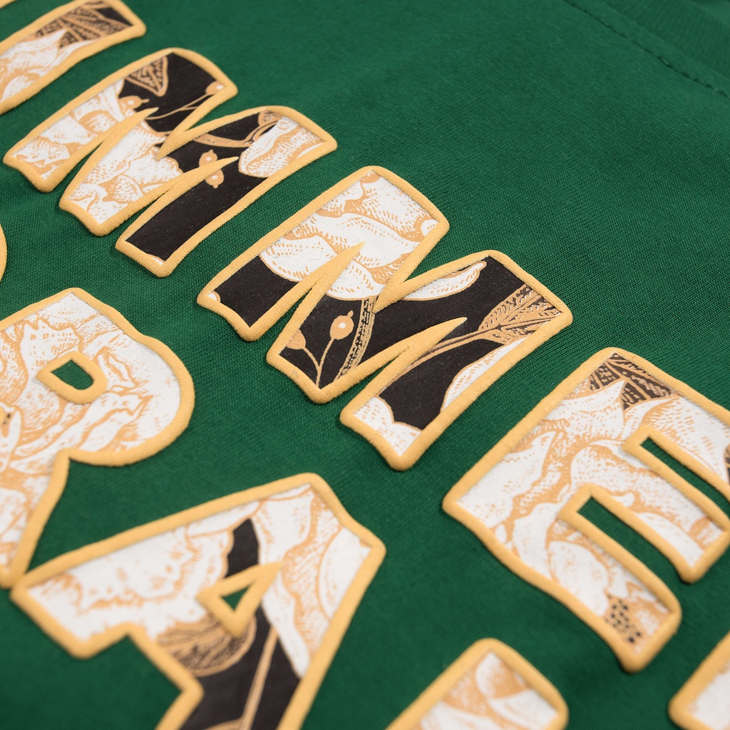 Áo Tanktop Floral OCTAGON Cotton 100% Màu Xanh Lá Unisex Form Rộng