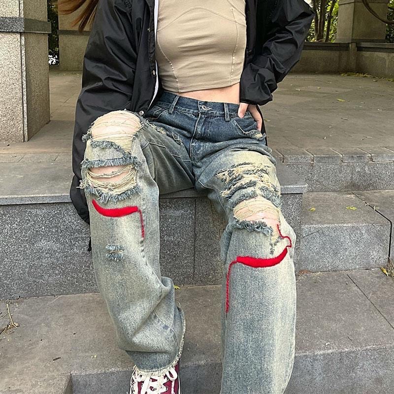 Quần jeans rách cá tính phong cách đường phố