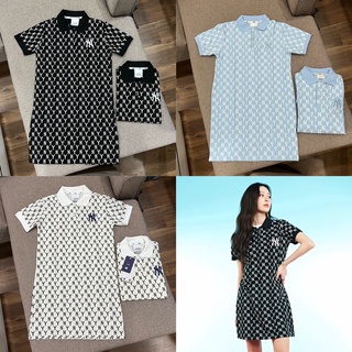 |ẢNH THẬT|VÁY POLO TRẮNG ĐEN HOẠ TIẾT MONO
