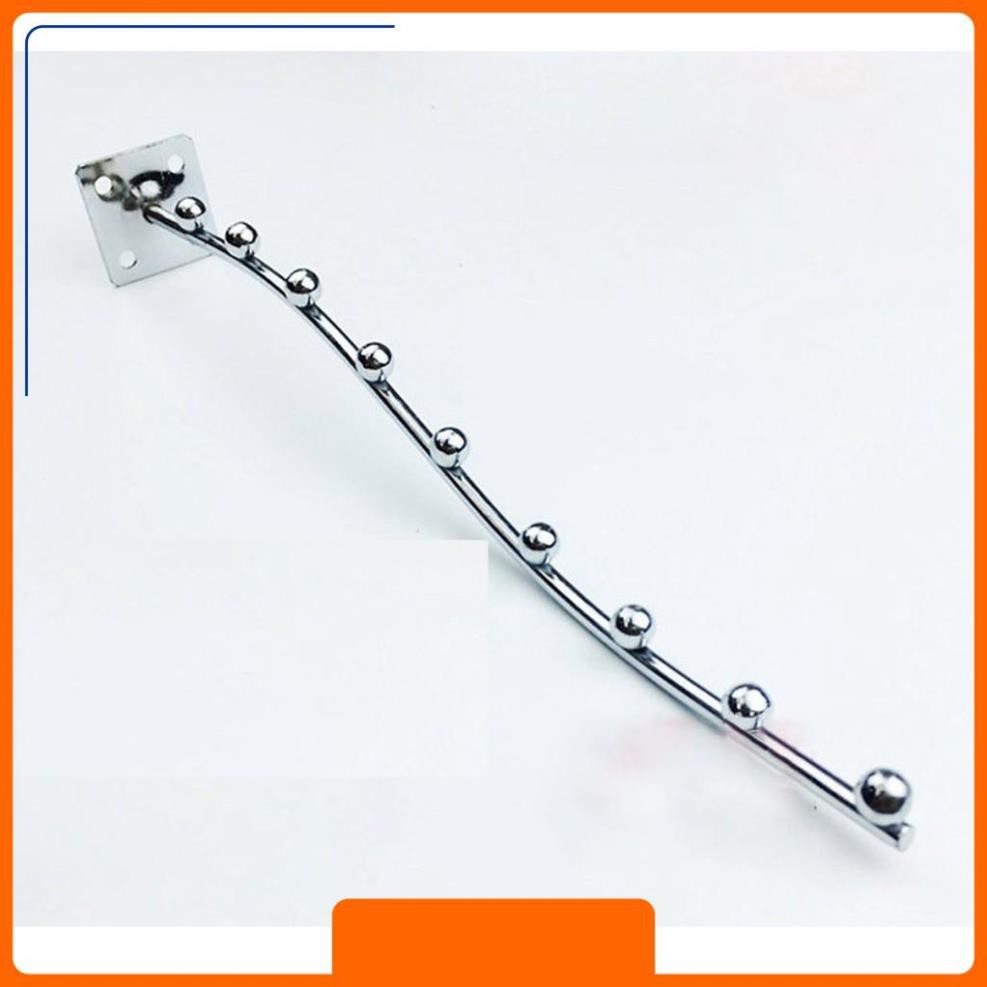 combo 20 Móc treo quần áo shop thời trang dạng bi cong inox - 9 bi dài 32cm