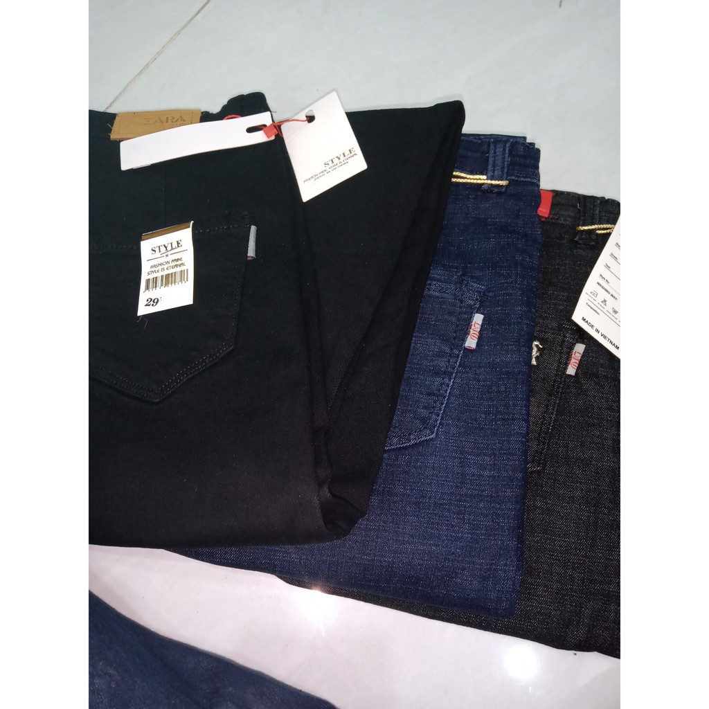 Quần Jean Skinny Nữ Dáng Ôm Lưng Vừa Trơn Basic