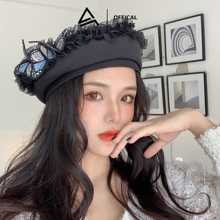 Mũ nồi nữ, Mũ nồi Hàn Quốc họa tiết bướm dễ thương C50