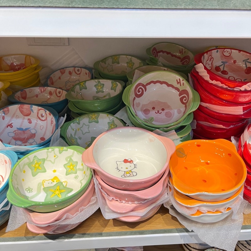Bát ăn cơm Chén bát sứ cho bé ăn dặm hoạ tiết hoạt hình dễ thương decor bàn ăn