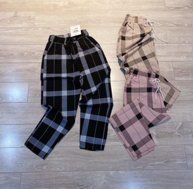 Quần Caro Nữ Chất Đũi Xước loại đẹp ❤️freeship ❤️ ảnh thật trải sàn