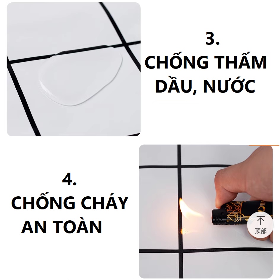 Giấy dán tường bếp tráng nhôm cách nhiệt khổ 0.6x2.5M, miếng decal chống dầu mỡ dễ lau chùi