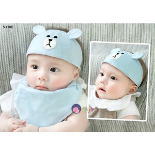 Set Nón che thóp cho bé và Yếm - N110