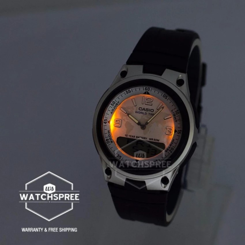 Đồng hồ nam dây nhựa Casio chính hãng Anh Khuê AW-80-7A2VDF