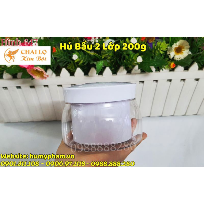 HỦ ĐỰNG KEM BODY BẦU 2 LỚP 150g và 200g