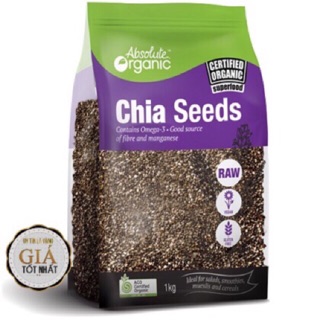 Hạt chia Úc Organic Chia Seeds 1Kg Mẫu mới