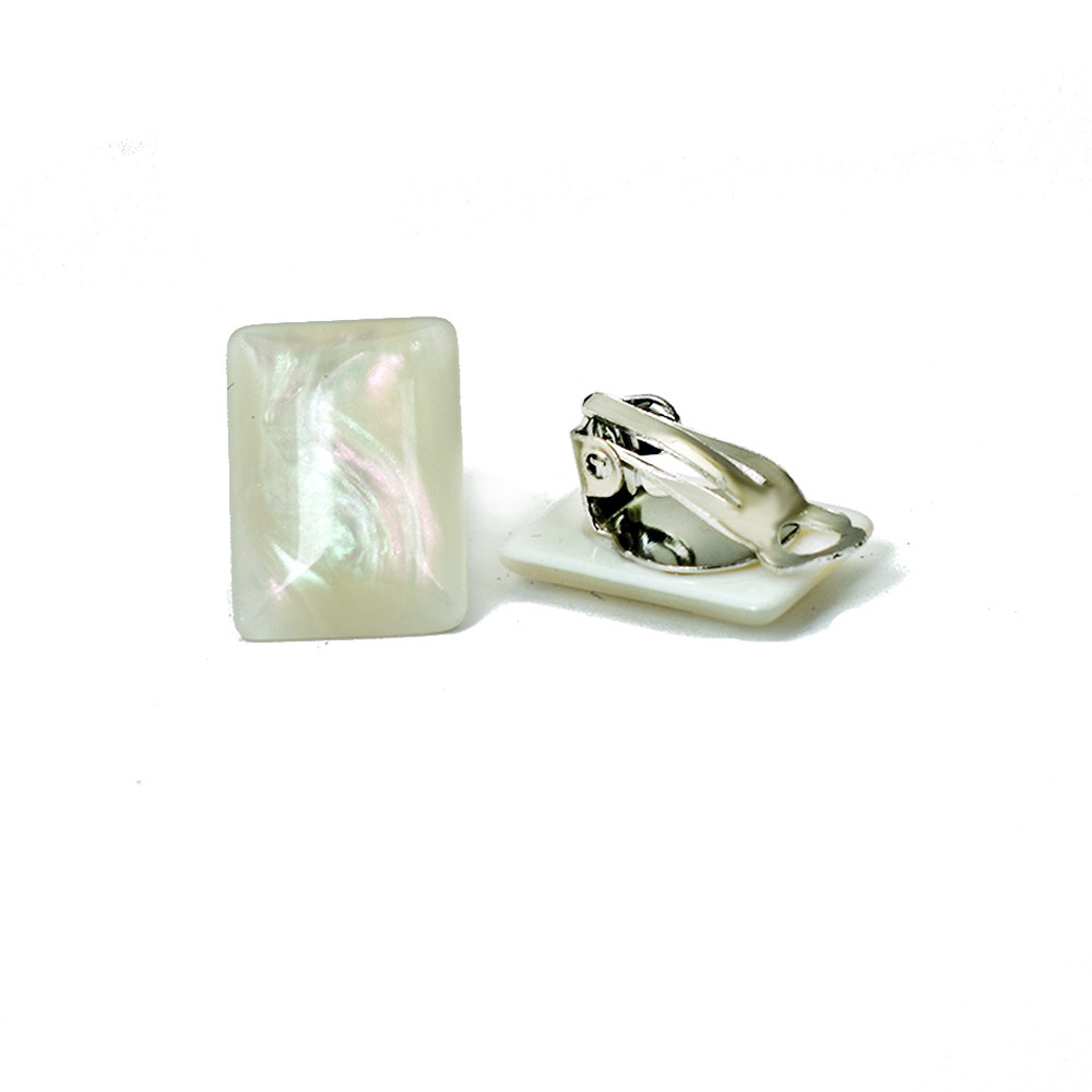 Khuyên kẹp không xỏ tai bằng resin hình trò/bầu dục/hình học dành cho nữ