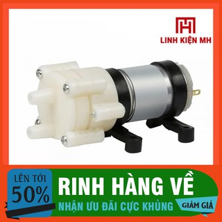 Máy bơm chân không mini 6 - 12v 365, chế bơm nước sủi khí cho hồ cá