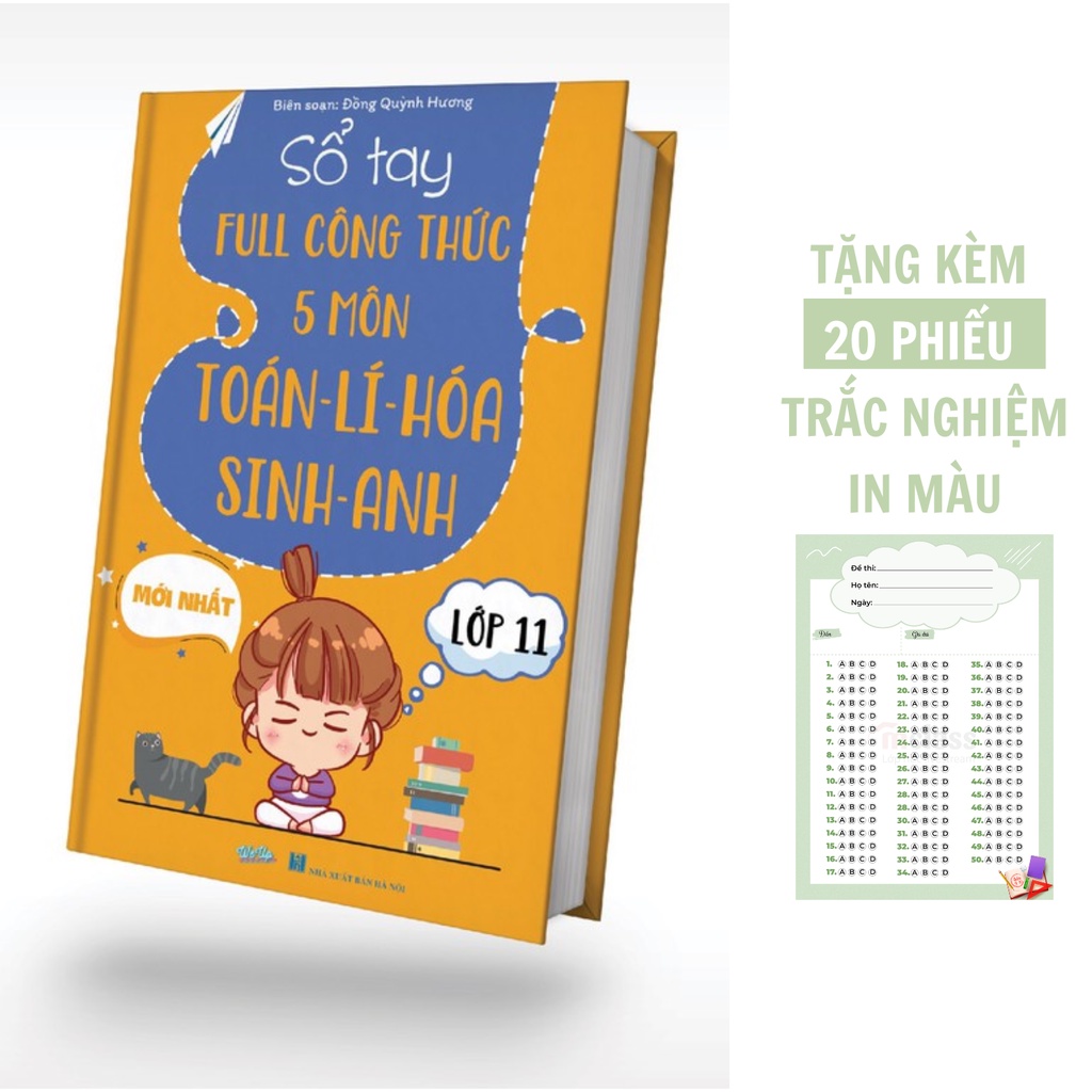 Sách - Sổ Tay Kiến Thức 5 Môn Toán Lí Hóa Sinh Anh Lớp 11