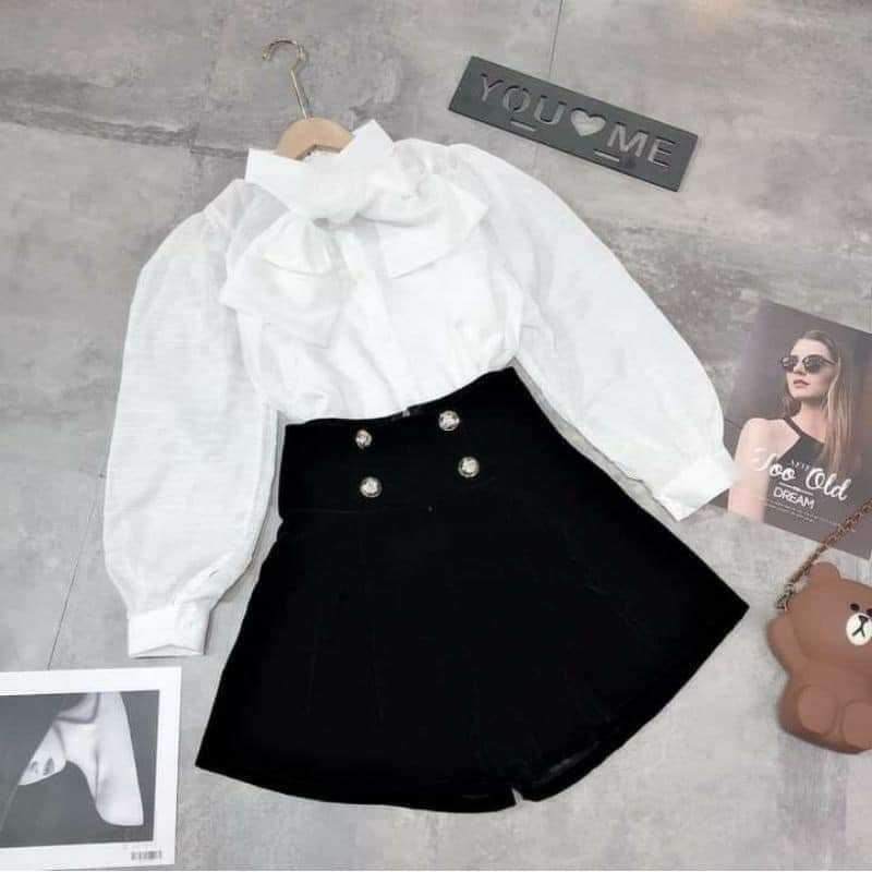 Quần short nữ - Quần short nhung cạp to mềm mịn