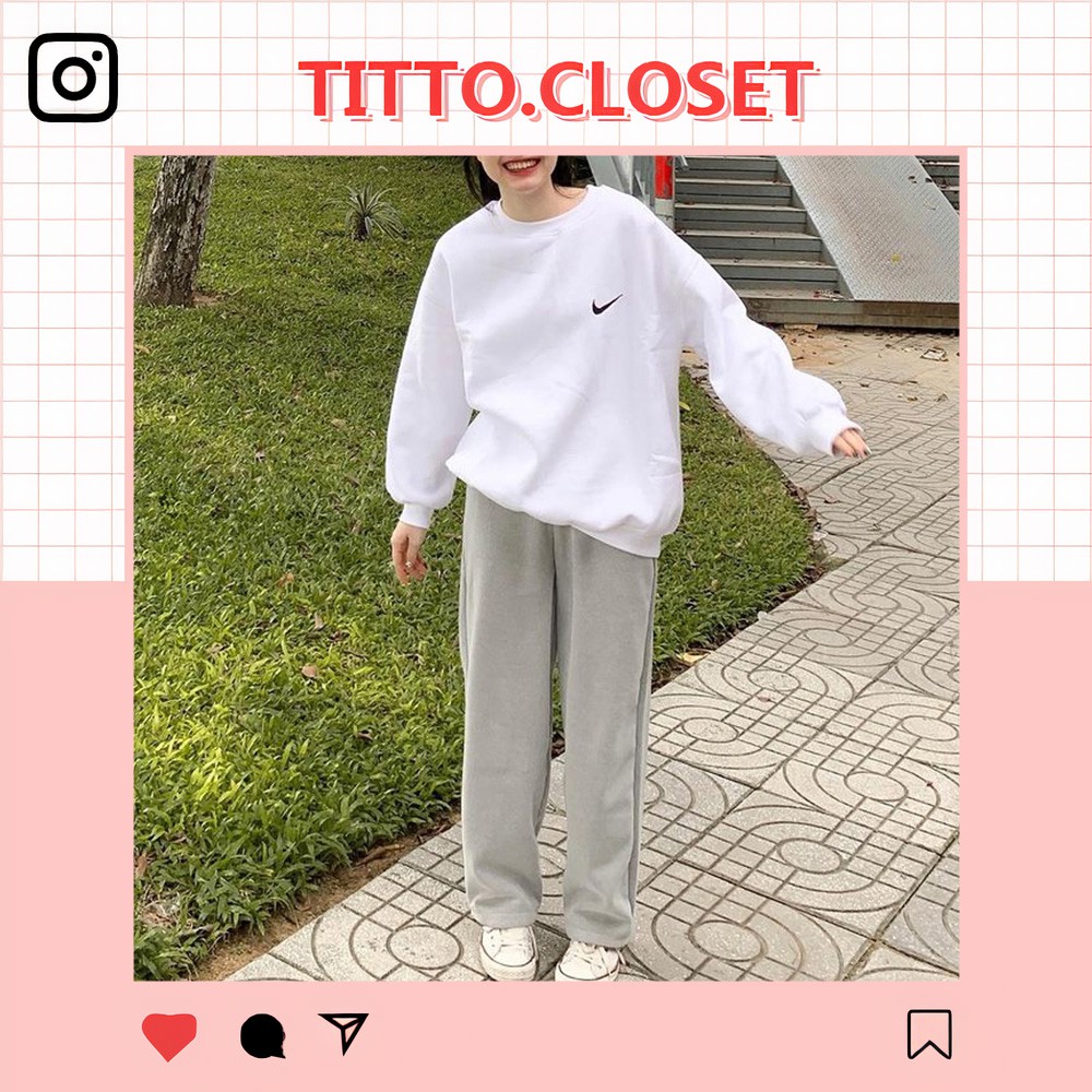 [Mã 2611THTRANG100K hoàn 10% xu đơn 99K] Quần Nỉ Nhung Tăm Ống Suông - Hàng Loại 1 - Titto Closet