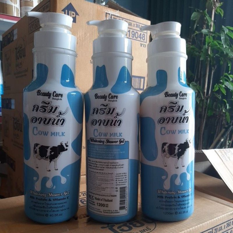 sữa tắm con bò thái lan beautycare 1200ml màu xanh