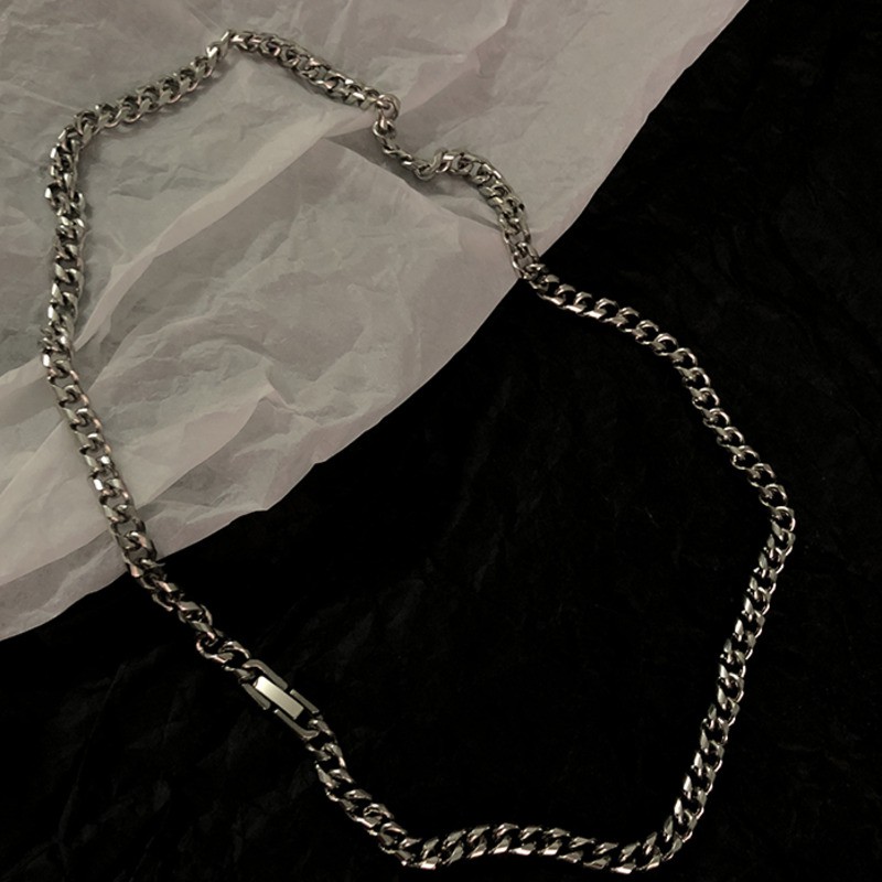 Vòng cổ chuỗi dây xích bằng thép titan phong cách hip hop thời trang xu hướng