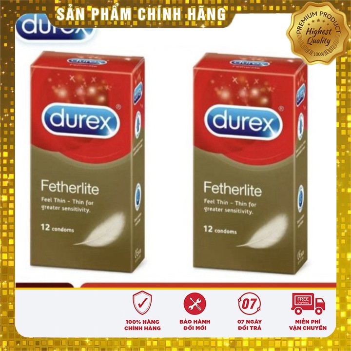Bộ 2 hộp Bao cao su Durex Fetherlite 24 bcs